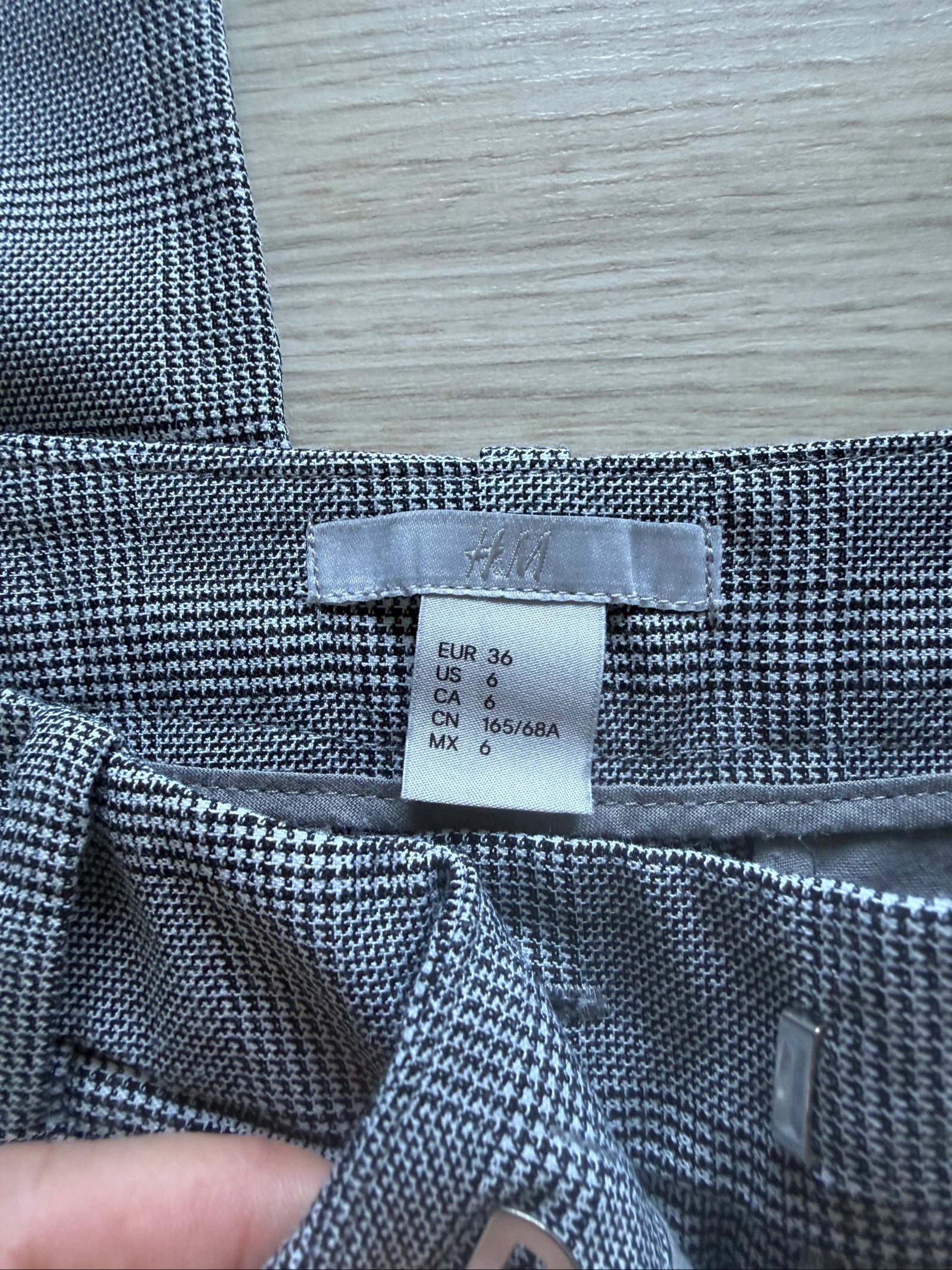 Calça xadrez cinza H&M tamanho 36 P – photo 8